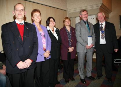Aldershot Lions with Fleet Lions President Ken Carter