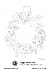 Christmas wreath drawing Christmas wreath drawing