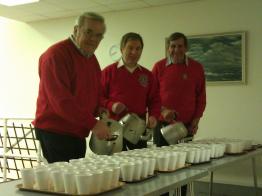Lion Gary Dobson, Lion Tom Sayers and Lion Mike Spicer provided tea for the interval