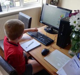 School children benefitting from computer donations