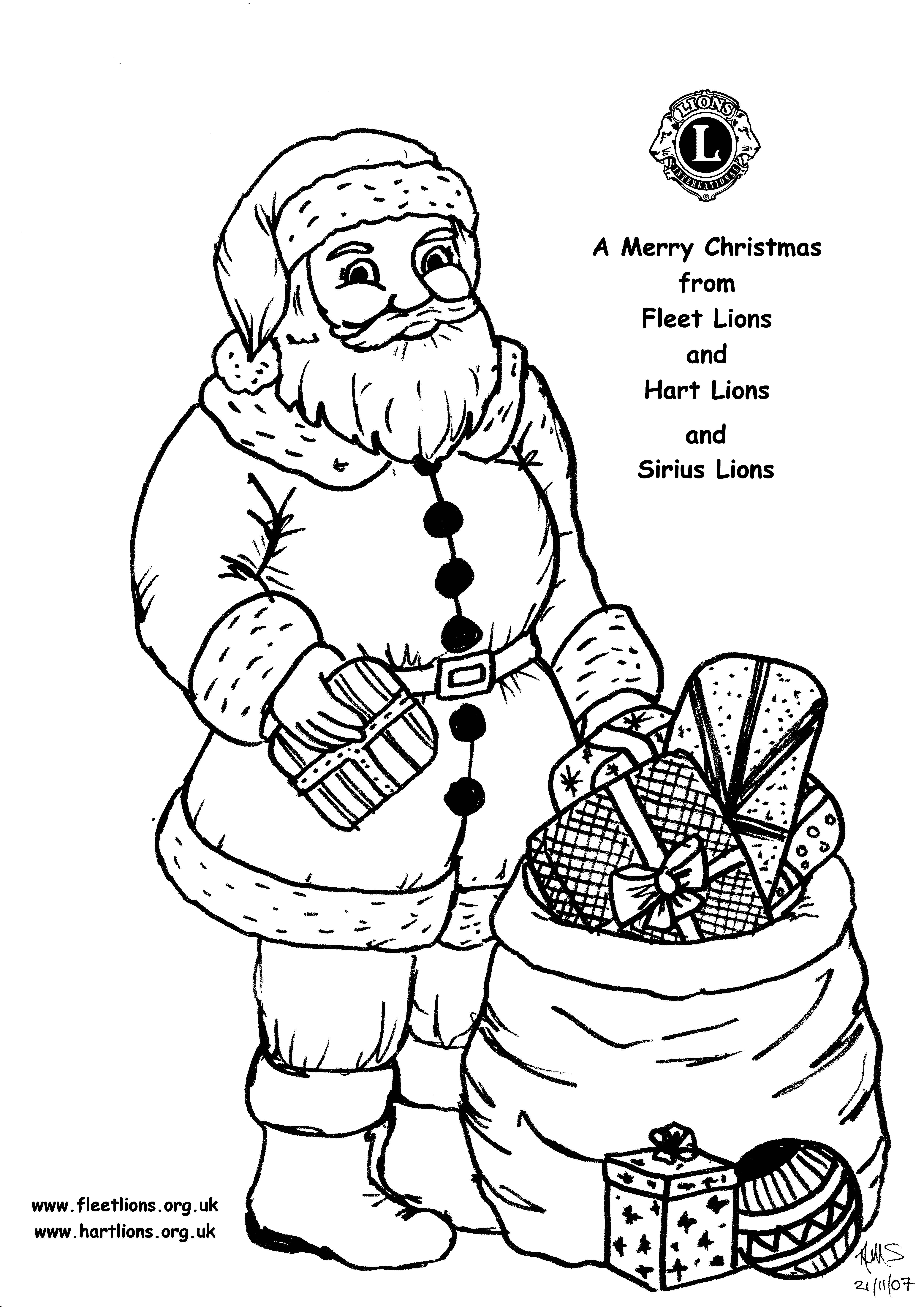 christmas santa drawings